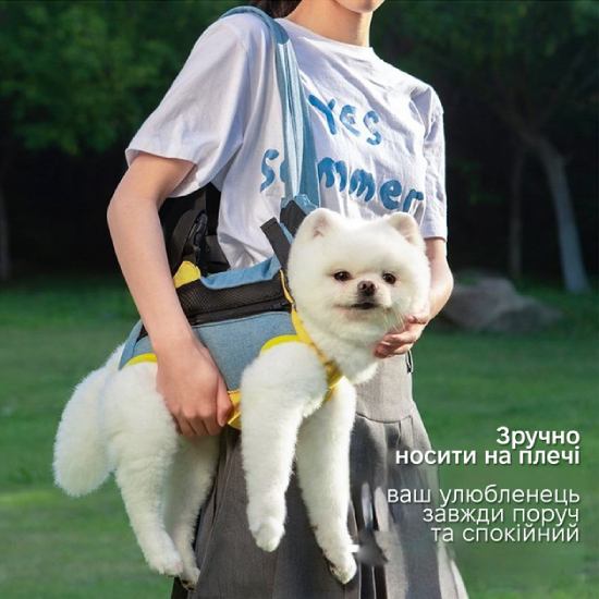 Рюкзак-перенесення INSPIRE Dono S Blue (insDono-S) Додатково вентиляційні панелі, м'які регульовані лямки, подвійний вхід (верхній та передній), внутрішній ремінець