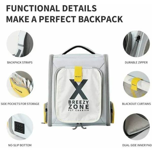 Рюкзак-переноска PETKIT Breezy xZone Pet Carrier Grey (P7703) Тип рюкзак-переноска