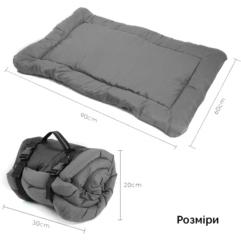 Лежак INSPIRE TMPM001 90 х 60 см Grey Категорія для собак