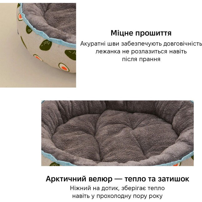 Лежанка для собак и кошек INSPIRE 50 х 43 см (TMPB002-M-05) Вид спального места лежак
