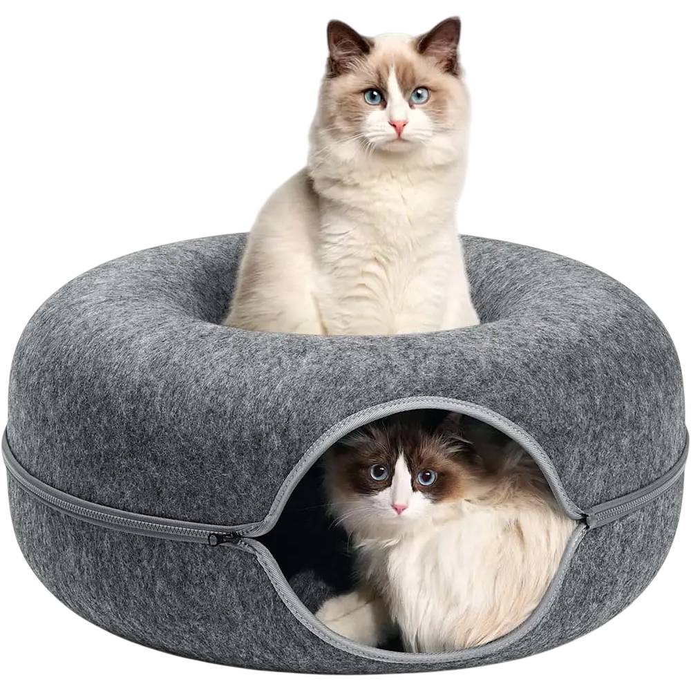 Інтерактивний тунель-лежанка для тварин ME&PET M Gray (NMP05-01) Розміри 50х20