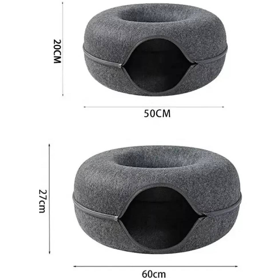 Інтерактивний тунель-лежанка для тварин ME&PET M Gray (NMP05-01) Колір сірий