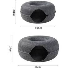 Інтерактивний тунель-лежанка для тварин ME&PET M Gray (NMP05-01)