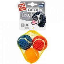 Іграшка для собак GIGWI Catch & fetch М'яч із пищалкою 4,8 см 3 шт (75011)