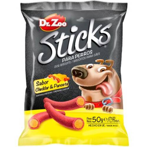 Палочки DR ZOO Sticks бекон и чеддер 50 г (7798182082558)