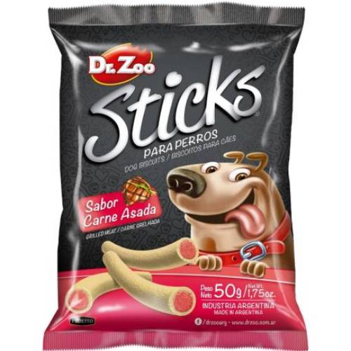 Палички DR ZOO Sticks м'ясо на грилі 50 г (7798182081032)