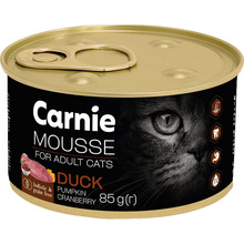 Консерва для кішок Carnie м'ясний мус з качкою, гарбузом, журавлиною та желе 85 г (4820255195575)