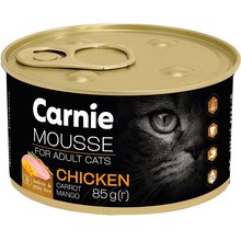 Вологий корм CARNIE м'ясний мус з куркою, манго та морквою для дорослих кішок 85 г (4820255195599)