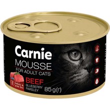 Вологий корм CARNIE м'ясний мус з яловичиною, чорницею та петрушкою для дорослих кішок 85 г (4820255195513)