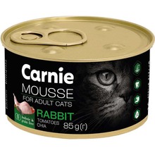Вологий корм CARNIE м'ясний мус з кроликом, томатами та насінням чиа для дорослих кішок 85 г (4820255195537)