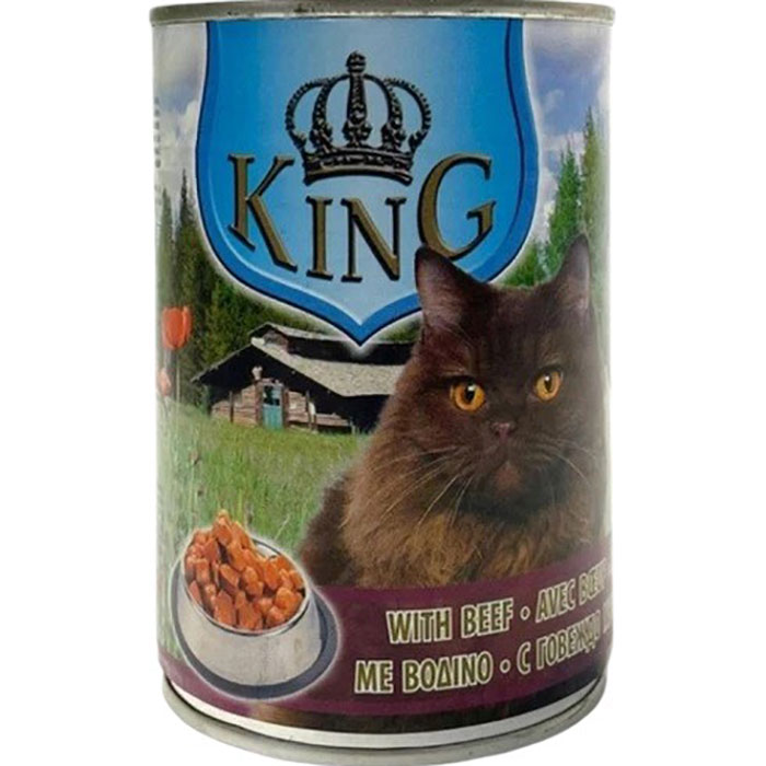 Консерва для котов KING CAT говядина 415 г(5999563942092)