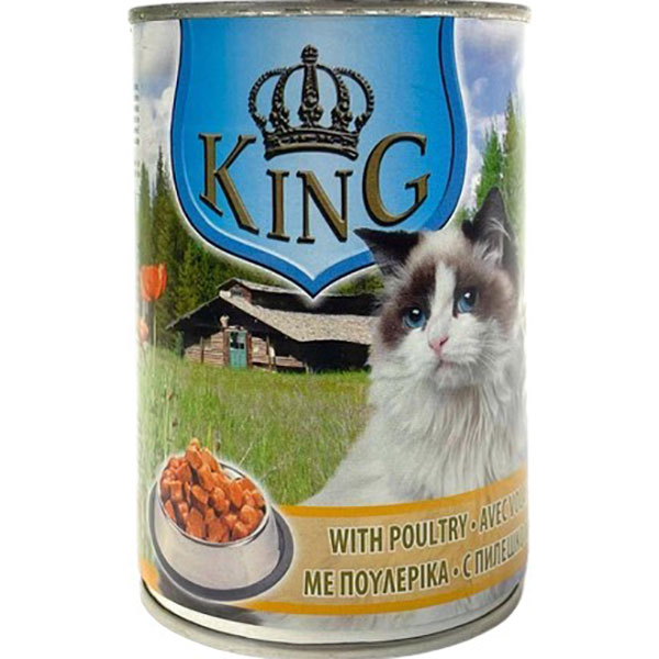 Консерва для котов KING CAT курица 415 г (5999563942351)