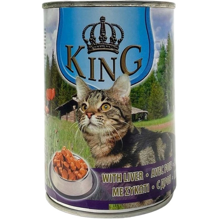 Консерва для котов KING CAT печень 415 г (5999563942924)