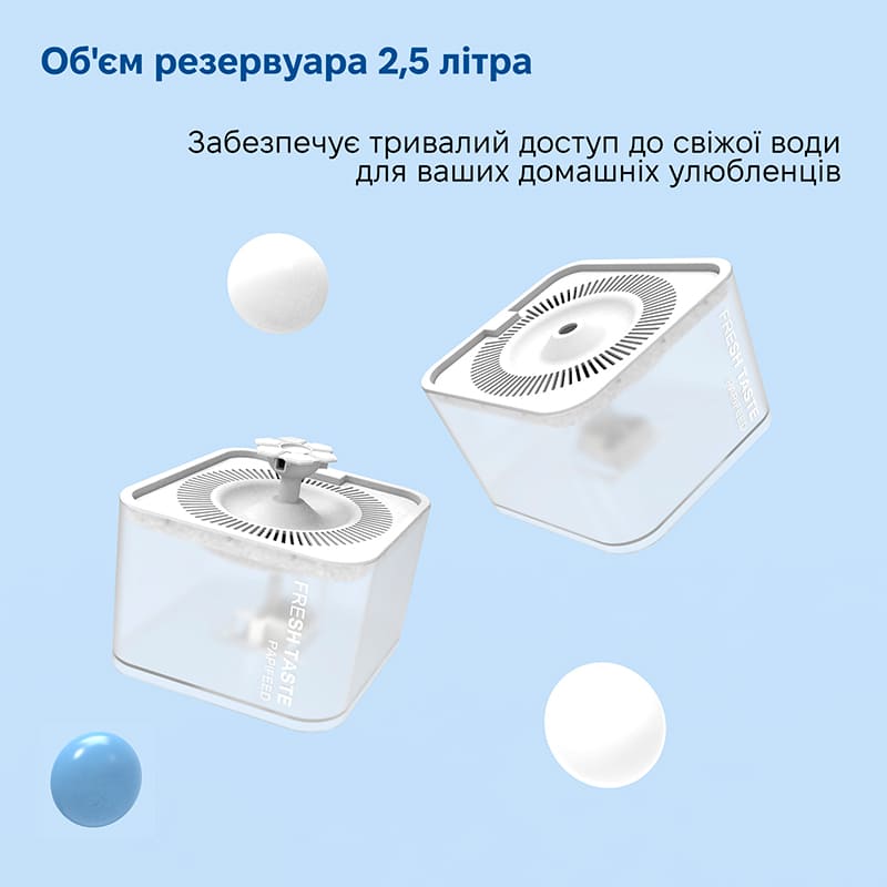 Поїлка для тварин PAPIFEED PF013 2.5 л Тип питний фонтан