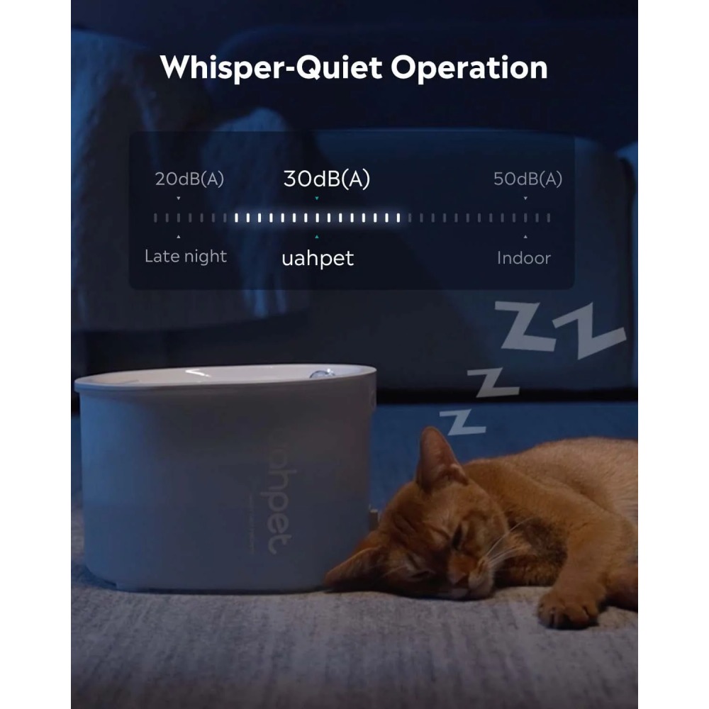 Поїлка для тварин UAHPET Glow Wireless Pet Fountain UYSJ05QD Матеріал пластик