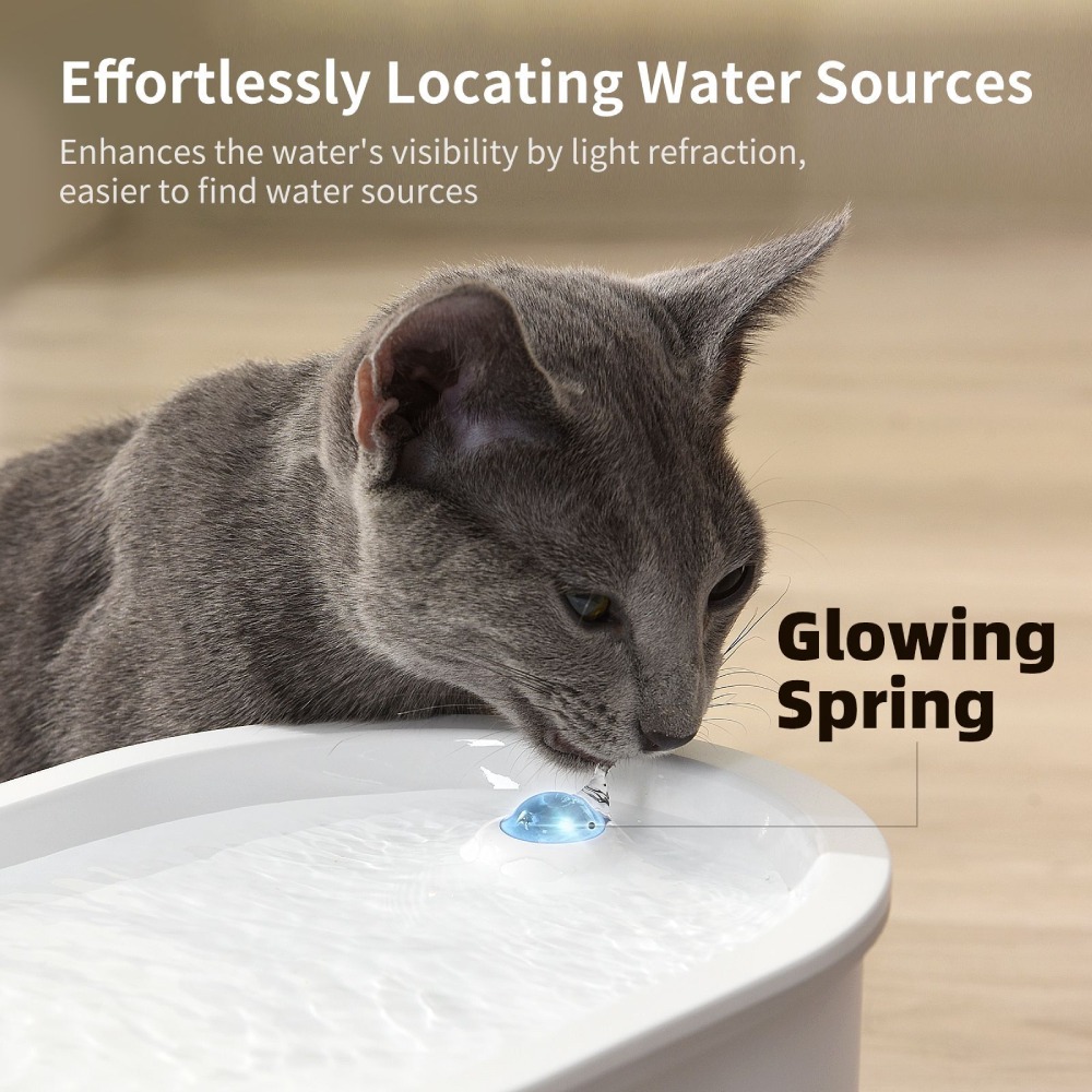 В Україні Поїлка для тварин UAHPET Glow Wireless Pet Fountain UYSJ05QD