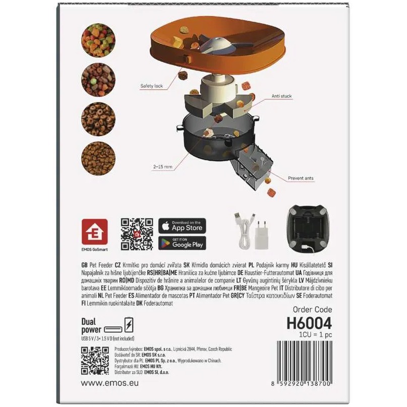 Фото 25 Автоматична годівниця EMOS GOSMART 4 л (H6004)