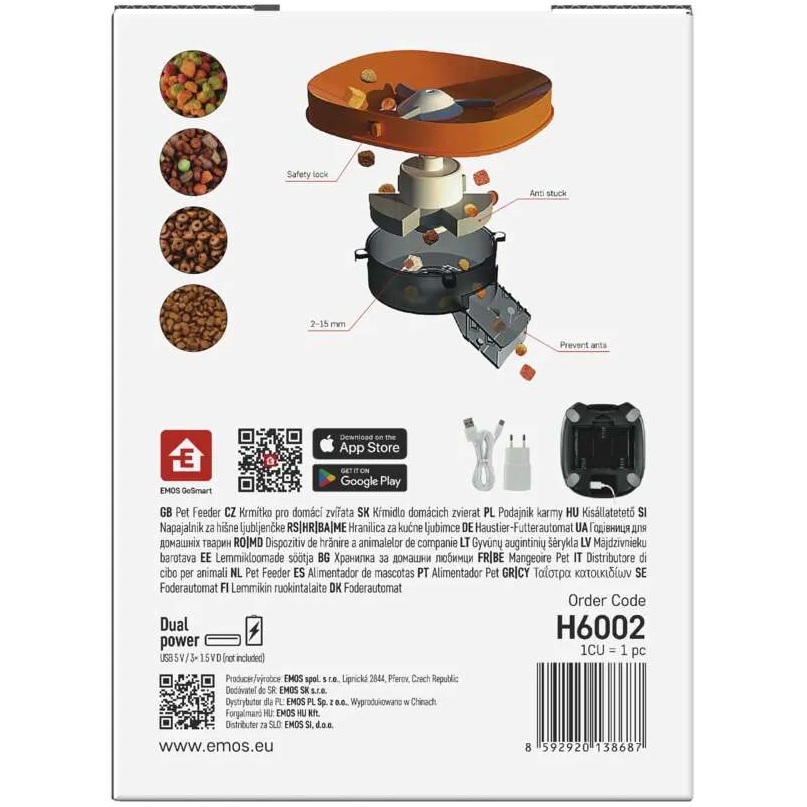 Фото 17 Автоматична годівниця EMOS GOSMART 4 л (H6002)