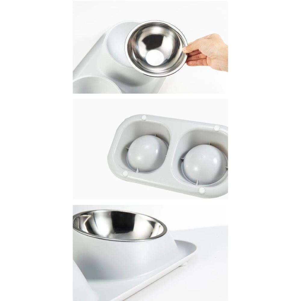 Миска подвійна для тварин LAPKA (LPK-25) Об'єм 0.35