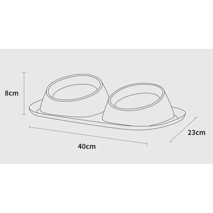 Миска подвійна для тварин LAPKA (LPK-25) Матеріал нержавіюча сталь