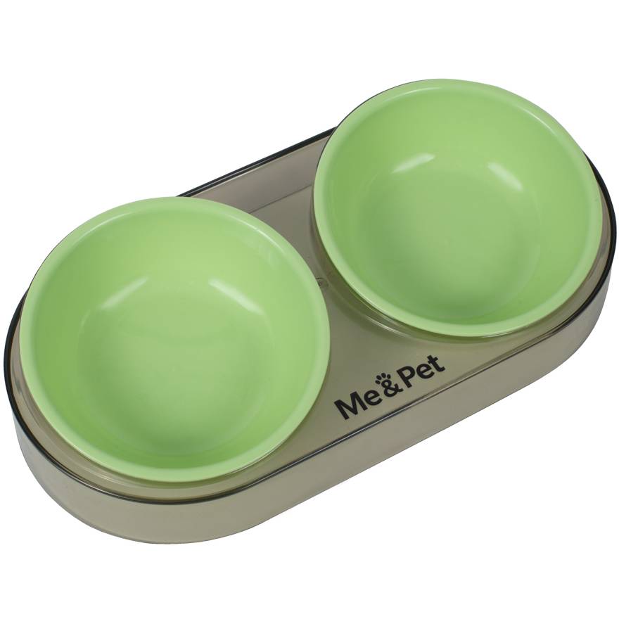 Годівниця подвійна ME&PET Green (NMP28-2) Об'єм 2 х 0,2