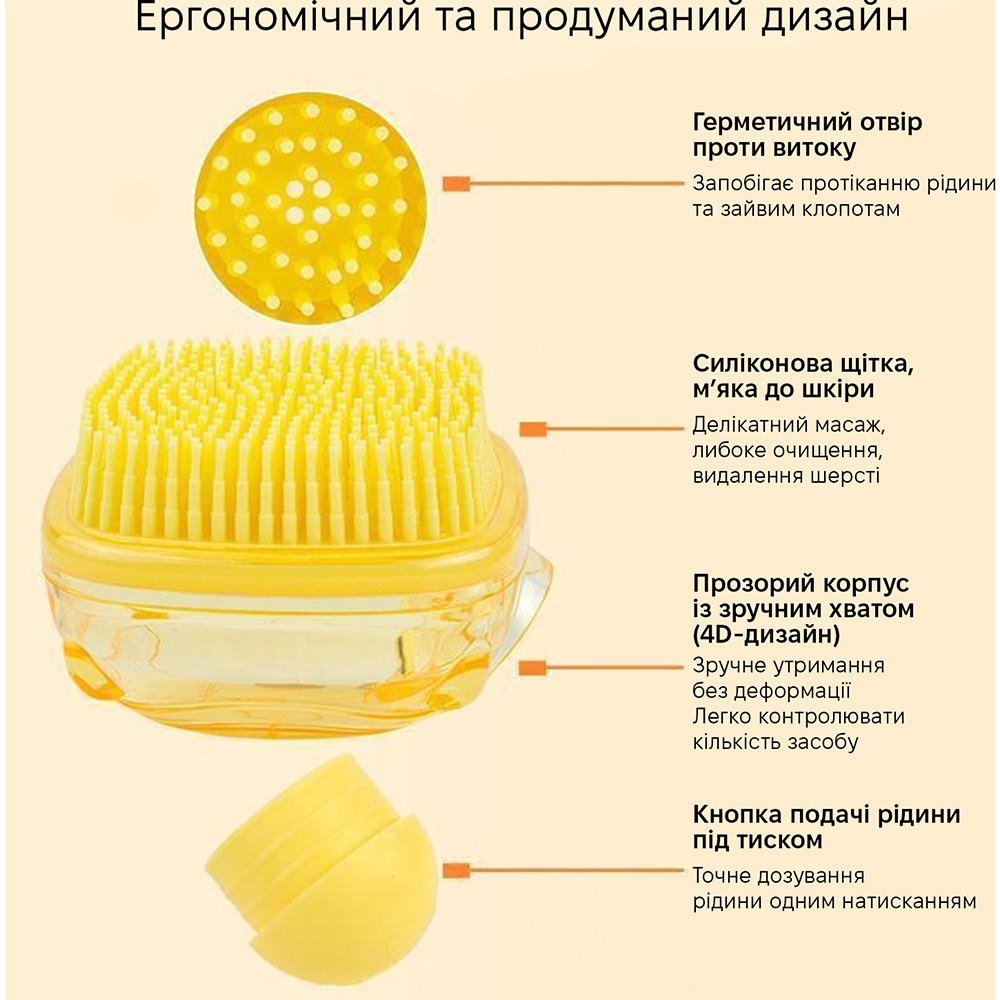 Щетка INSPIRE TMPG026 Yellow Дополнительно встроенный резервуар для жидкого моющего средства