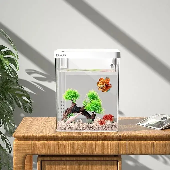 Умный аквариум ERAARK Smart Fish Tank MINI 5 л (4106) Размеры 16.4 х 16.4 х 21.3 см