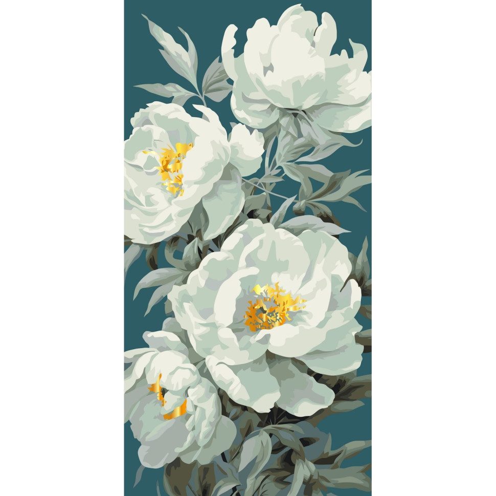 Картина по номерам ARTCRAFT Белые пионы 40 х 80 см (13093-AC)