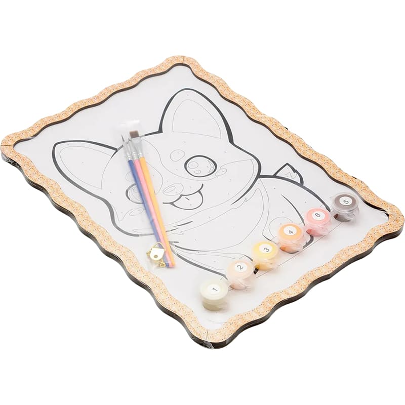 Картина по номерам PUZZLEOK Корги 29 х 21 см (Puz-22941) Размер картины 29 x 21