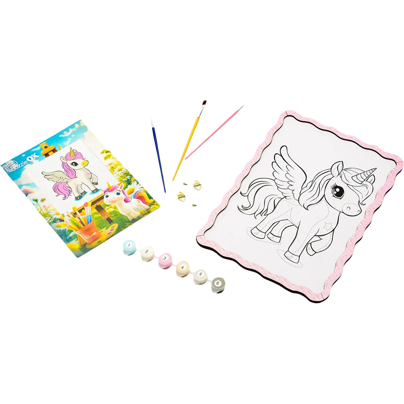 Картина по номерам PUZZLEOK Единорог 29 х 21 см (Puz-22943) Сюжет  животные