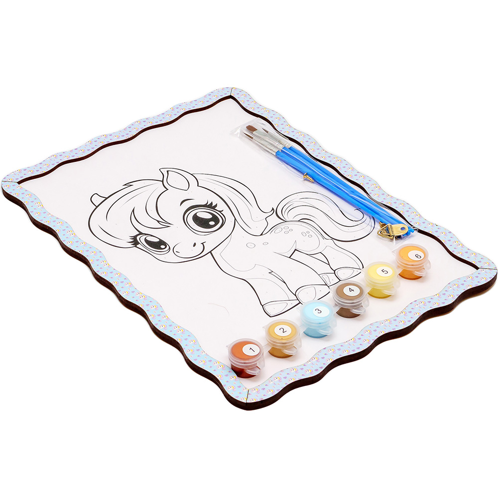 Картина по номерам PUZZLEOK Пони 29 х 21 см (Puz-22961) Сюжет  животные