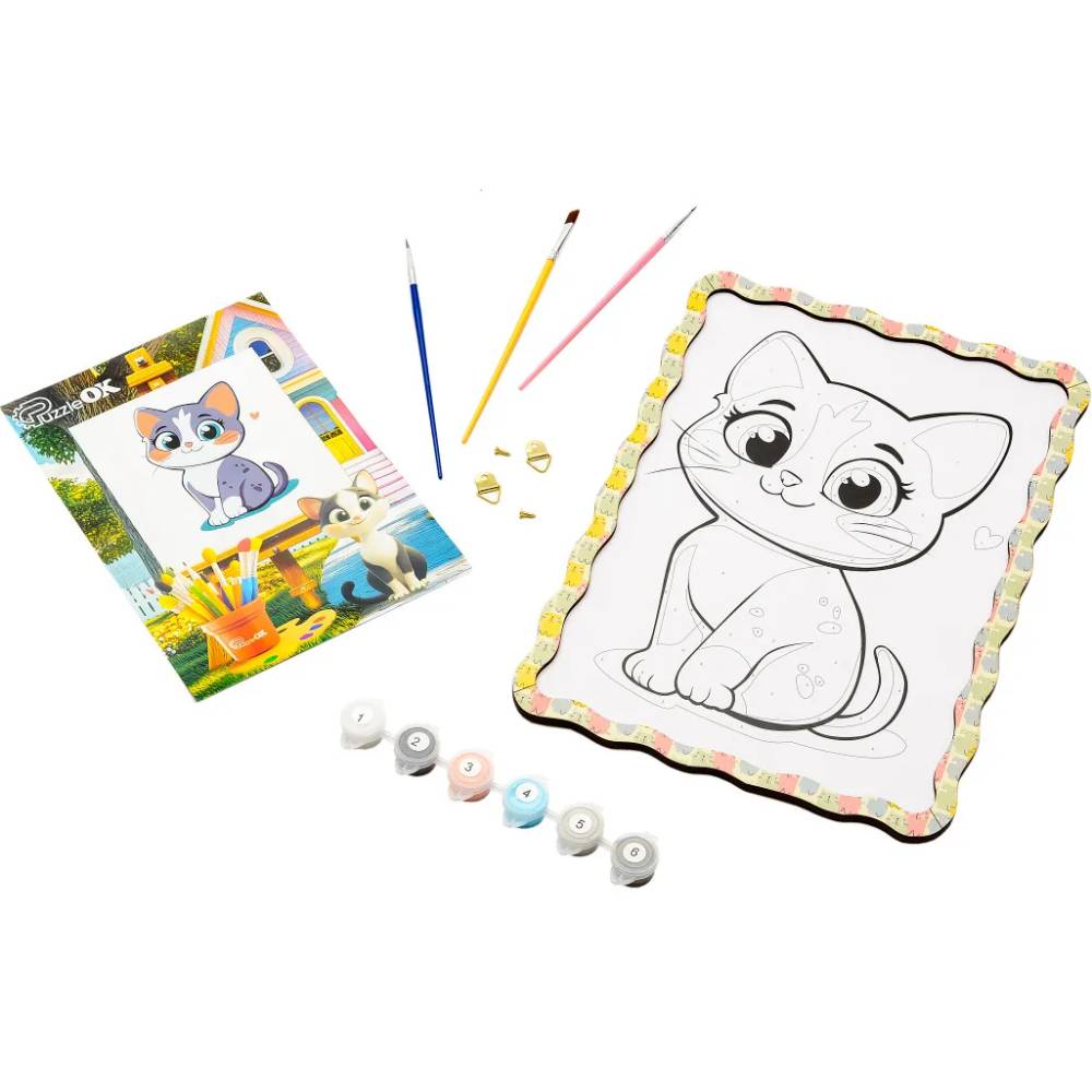 Картина по номерам PUZZLEOK Котик 29 х 21 см (Puz-22945)