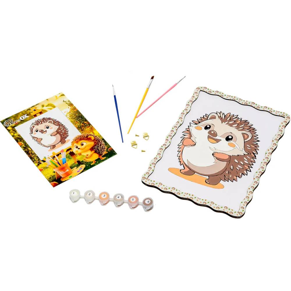Картина по номерам PUZZLEOK Ёжик 29 х 21 см (Puz-22947) Формат одна картина