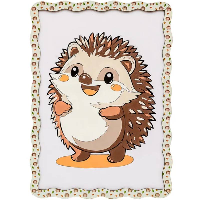 Картина по номерам PUZZLEOK Ёжик 29 х 21 см (Puz-22947) Размер картины 29 x 21