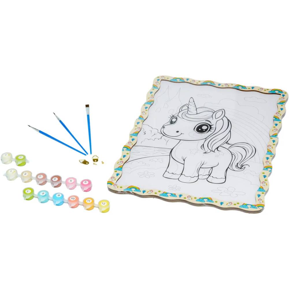 Картина по номерам PUZZLEOK Милый Единорог А3 (Puz-22950) Сюжет  животные
