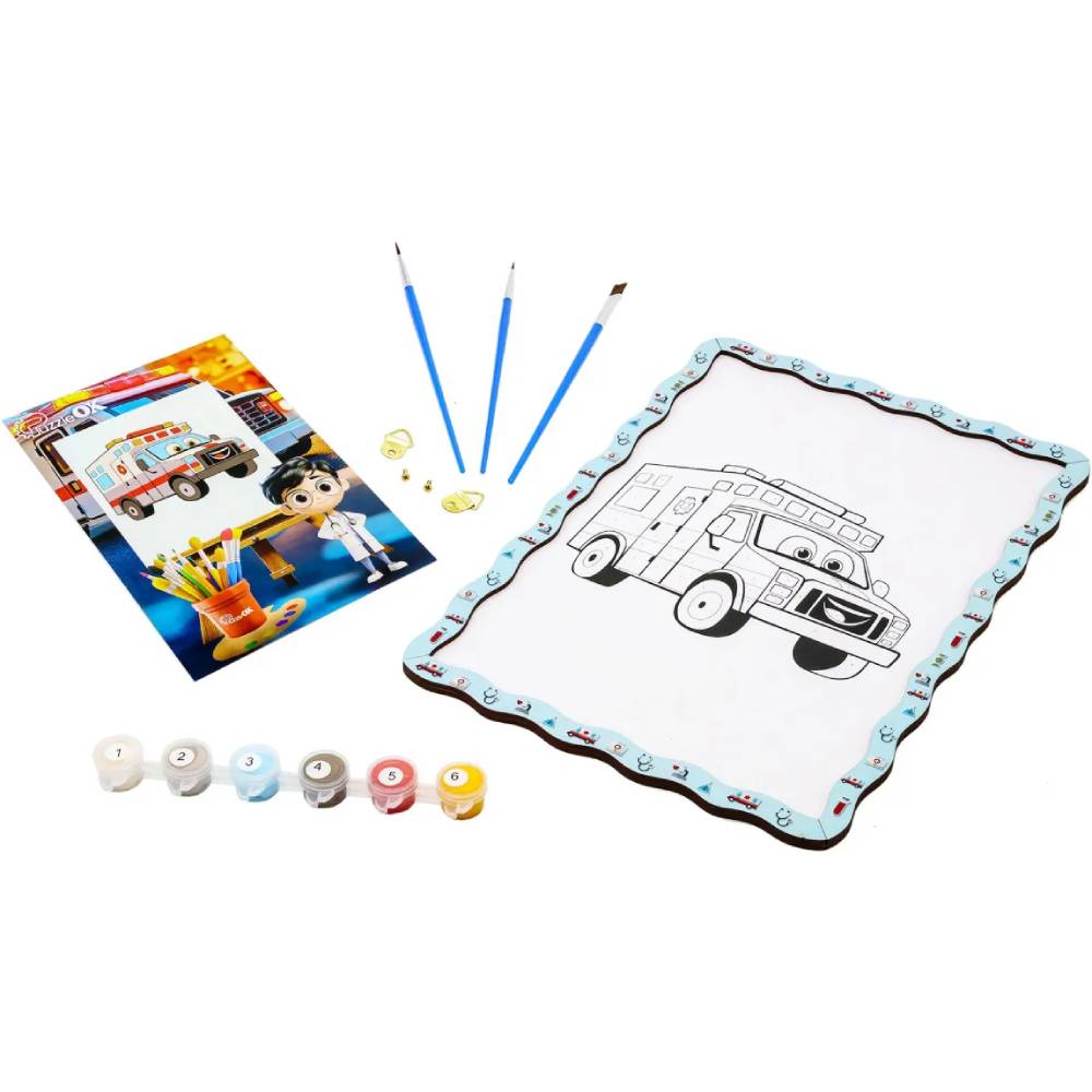 Картина по номерам PUZZLEOK Медицинская машина А4 (Puz-22955)