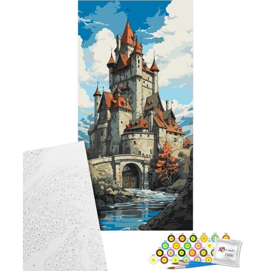 Картина за номерами ARTCRAFT Казковий замок 40 х 80 (11067-AC) Сюжет  архітектура