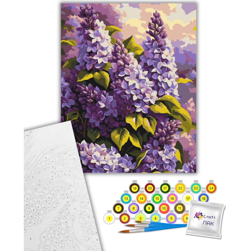 Картина по номерам ARTCRAFT Сиреневая нежность 40х50 см (13167-AC) Сюжет  цветы