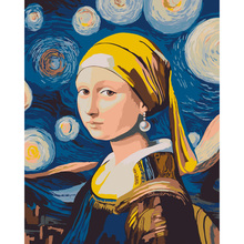 Картина по номерам ARTCRAFT Мона с жемчужной сережкой 40х50 см (10181-AC)