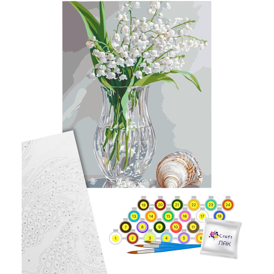 Картина по номерам ARTCRAFT Душистые ландыши 40 х 50 см (13160-AC) Сюжет  цветы