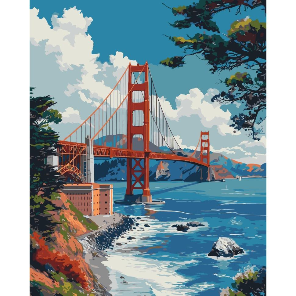 Картина по номерам ARTCRAFT Мост Золотые Ворота 40 х 50 см (11070-AC)