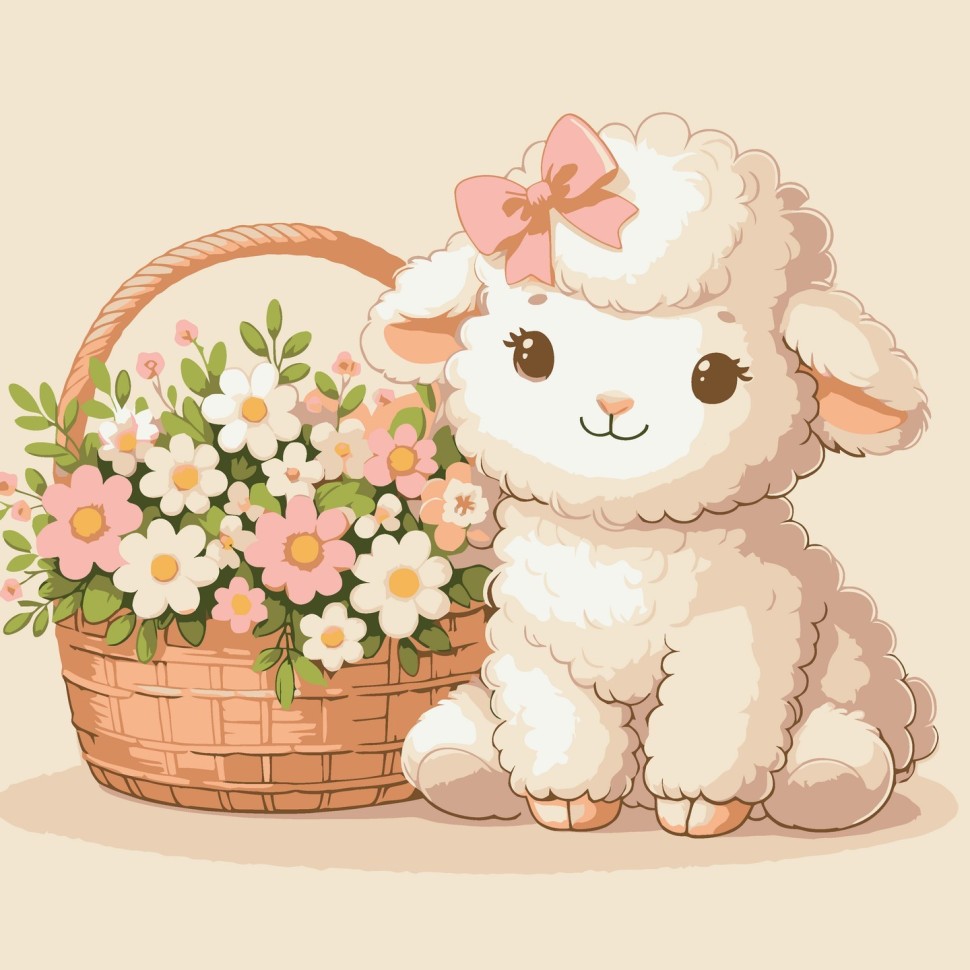 Картина по номерам ARTCRAFT Волшебный ягненок 30 х 30 см (15599-AC) Сюжет  животные