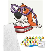 Картина по номерам ARTCRAFT Собачка Умник 30 х 30 см (15601-AC)