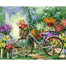 Картина за номерами ARTCRAFT "Велосипед у квітах" 40x50 см (12501-AC)