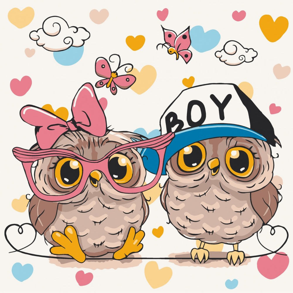 Картина по номерам ARTCRAFT Пара совят 30х30см (15559-AC)