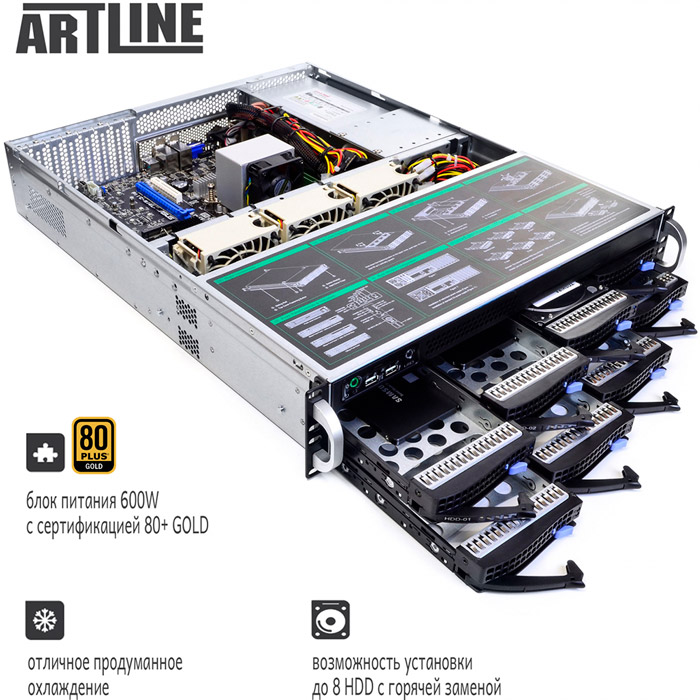 Зовнішній вигляд Сервер ARTLINE Business R33 (R33v04)