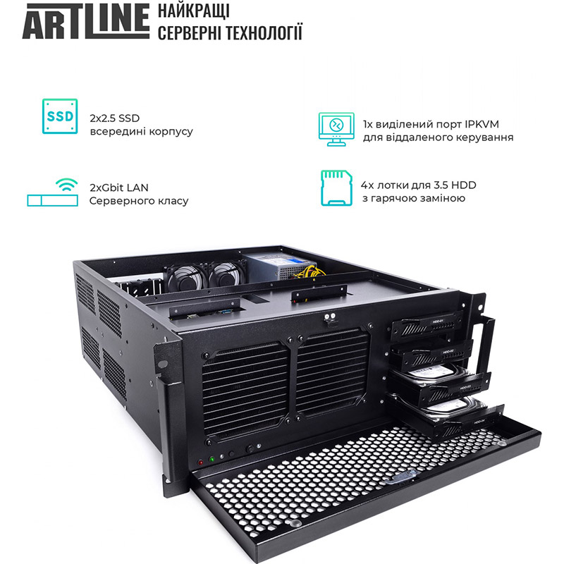 Сервер ARTLINE Business R63 (R63v01) Форм-фактор 4U Rackmount