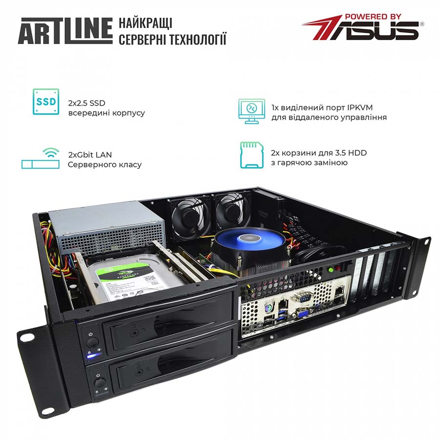 Сервер ARTLINE Business R25 (R25v31) Серія процесора Intel Xeon