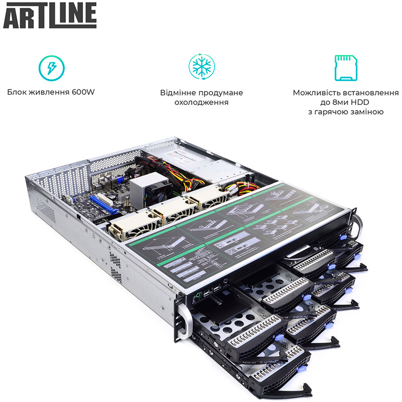 Сервер ARTLINE Business R34 (R34v16) Кількість ядер 8