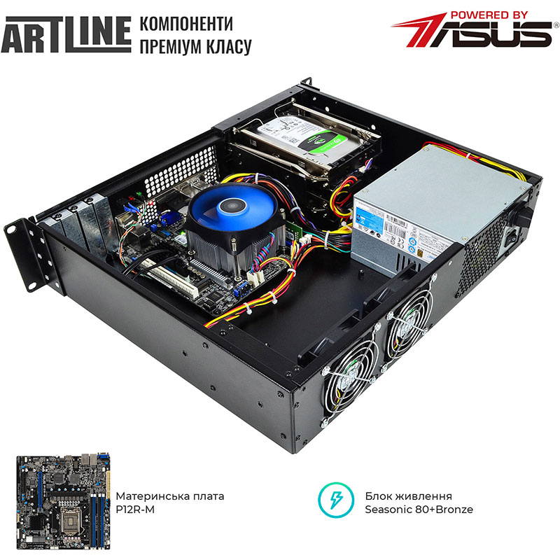 Сервер ARTLINE Business R25 (R25v16) Модель процессора E-2336